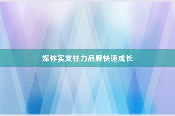 媒体实支柱力品牌快速成长